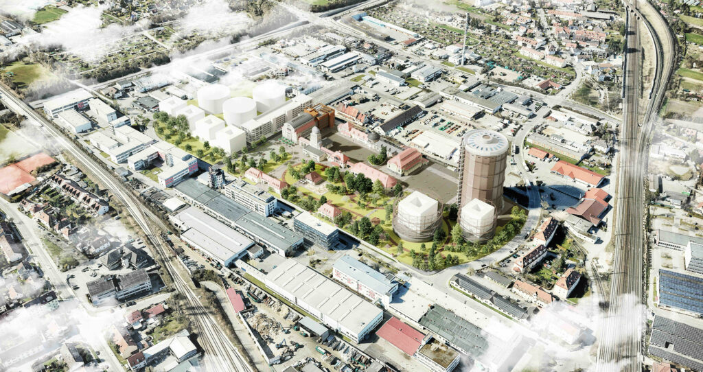 Gaswerk Augsburg, Visualisierung